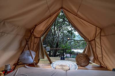 Tented room at Kakani Homestay